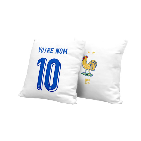 Team France soccer 2025 customizable - Cushion - White - Caudie