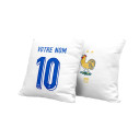 Team France soccer 2025 customizable - Cushion - White - Caudie