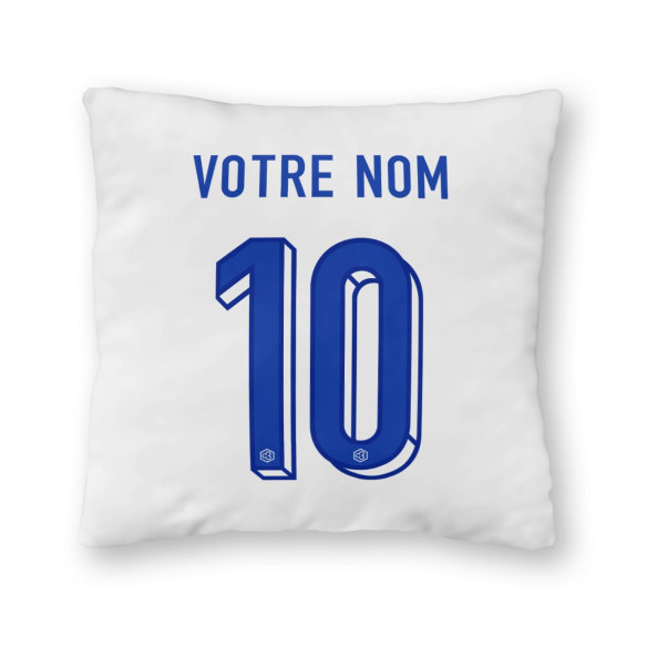 Team France soccer 2025 customizable - Cushion - White - Caudie