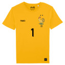 Équipe de France foot gardien 2025 personnalisable - Tee-shirt enfant - Jaune - Caudie