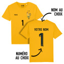 Équipe de France foot gardien 2025 personnalisable - T-shirt enfant - Jaune - Caudie