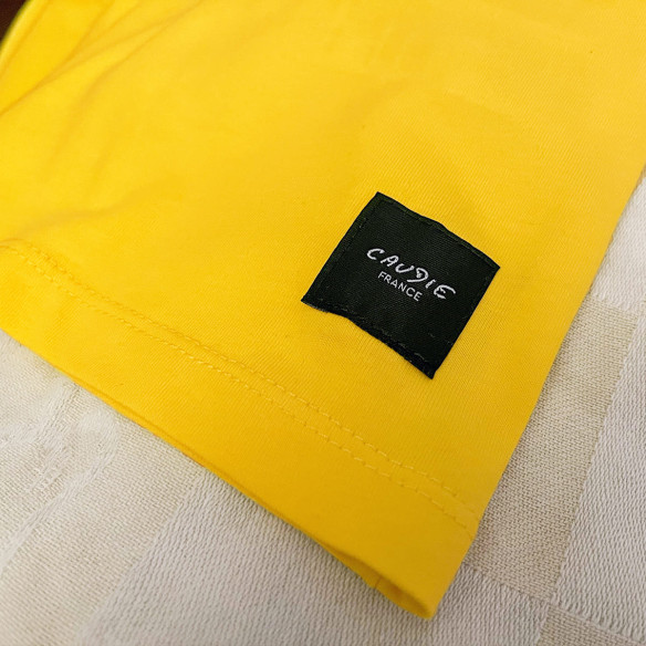 Équipe de France foot gardien 2025 personnalisable - Tee-shirt homme - Jaune - Caudie