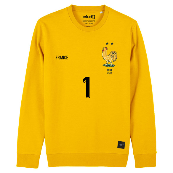 Team France soccer goalkeeper 2025 customizable - Sweat - Yellow - Caudie