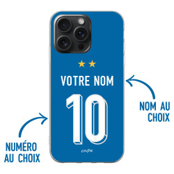 Équipe de France foot 2025 personnalisable - Coque de téléphone - Bleu - Caudie