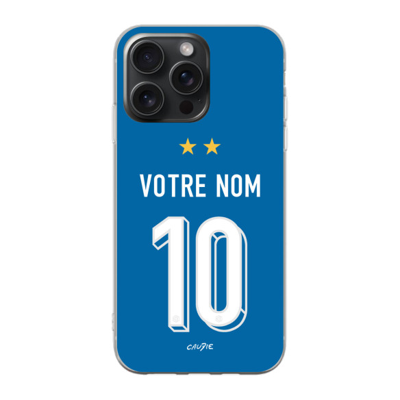 Équipe de France foot 2025 personnalisable - Coque de téléphone - Bleu - Caudie