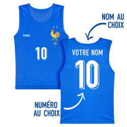 Équipe de France foot 2025 personnalisable - Chasuble - Bleu - Caudie
