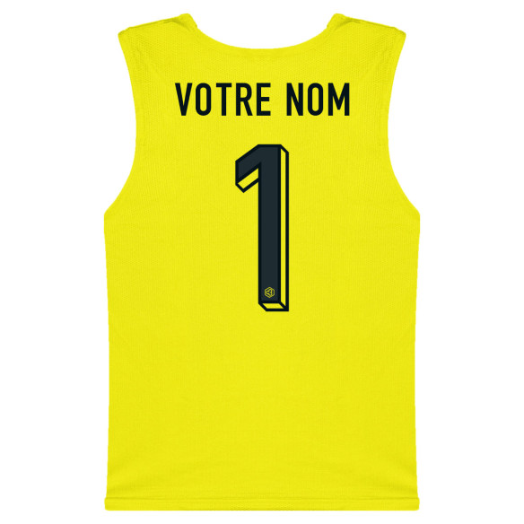 Team France soccer goalkeeper 2025 customizable - Chasuble - Yellow - Caudie