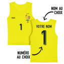 Équipe de France foot gardien 2025 personnalisable - Chasuble - Jaune - Caudie