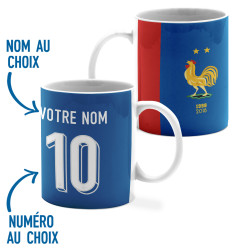 Équipe de France foot 2025 personnalisable - Mug - Bleu - Caudie