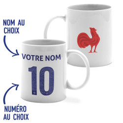 Équipe de France rugby 2025 personnalisable - Mug - Blanc - Caudie