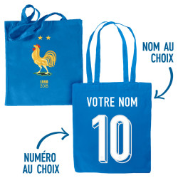 Team France soccer 2025 customizable - Tote bag - Blue - Caudie