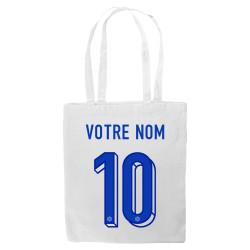 Équipe de France foot 2025 personnalisable - Tote bag - Blanc - Caudie 2