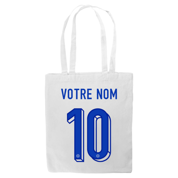 Équipe de France foot 2025 personnalisable - Tote bag - Blanc - Caudie
