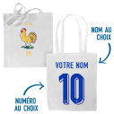 Équipe de France foot 2025 personnalisable - Tote bag - Blanc - Caudie