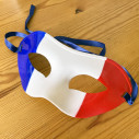 Tricolor France supporter mask - Blue, white, red - Caudie