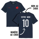 Team France rugby 2024 customizable - Men\\'s tee-shirt - Navy - Caudie