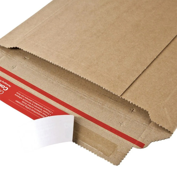 Rigid cardboard postal envelopes with adhesive closure (x5)  - Caudie