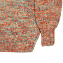 Handknit crewneck sweater in merino wool - Mixed heather pastels - Caudie