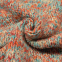 Handknit crewneck sweater in merino wool - Mixed heather pastels - Caudie