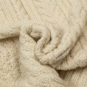 Handknit fisherman pullover in merino wool - Ivory - Caudie