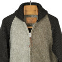 Eagle hand-knit Cowichan cardigan 6-ply wool - shades of brown - Caudie