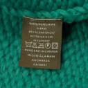 Cardigan Eagle Cowichan en laine vierge 6 fils tricoté à la main - tons vert et bleu - Caudie