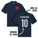 Team France rugby 2025 customizable - Kid\\'s polo - Navy - Caudie