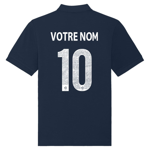 Équipe de France rugby 2025 personnalisable - Polo - Navy - Caudie