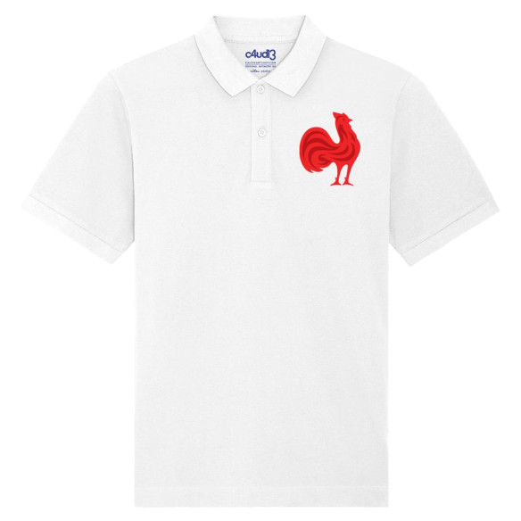 Équipe de France rugby 2025 personnalisable - Polo enfant - Blanc - Caudie