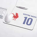 Team France rugby 2025 - Customizable gaming mouse pad - White - Caudie