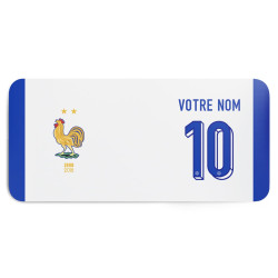 Équipe de France foot 2025 - Tapis de souris gaming personnalisable - Blanc - Caudie