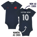 Équipe de France rugby 2025 personnalisable - Body bébé - Navy - Caudie