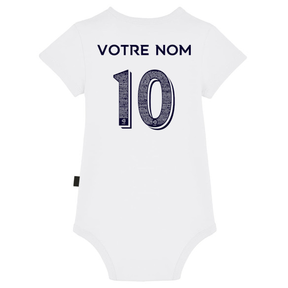Équipe de France rugby 2025 personnalisable - Body bébé - Blanc - Caudie