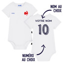 Team France rugby 2025 customizable - Baby\\'s body - White - Caudie