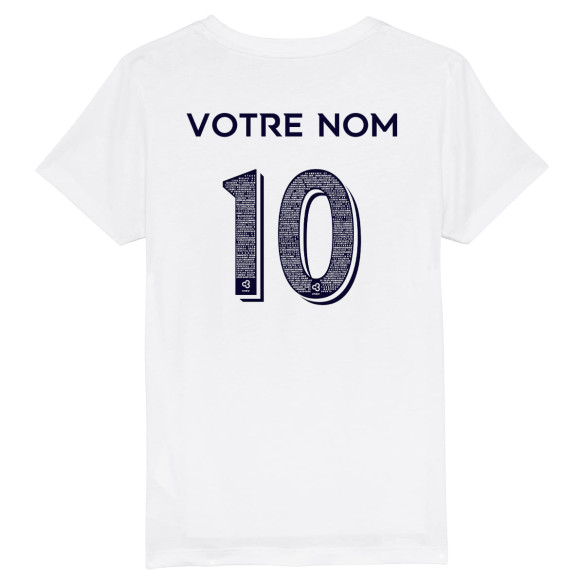 Équipe de France rugby 2025 personnalisable - T-shirt - Blanc - Caudie