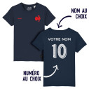 Équipe de France rugby 2025 personnalisable - T-shirt - Navy - Caudie