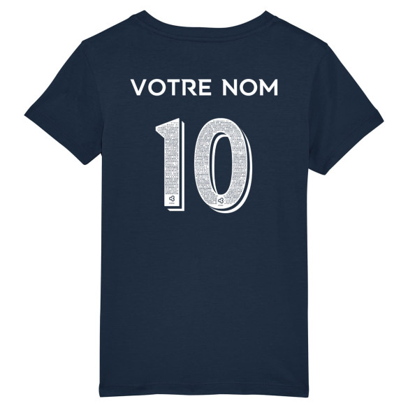 Team France rugby 2025 customizable - Kid\\'s tee-shirt - Navy - Caudie