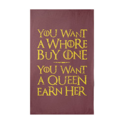 You Want A Whore, Buy One. You Want A Queen, Earn Her - Serviette de plage - Game Of Thrones - Caudie