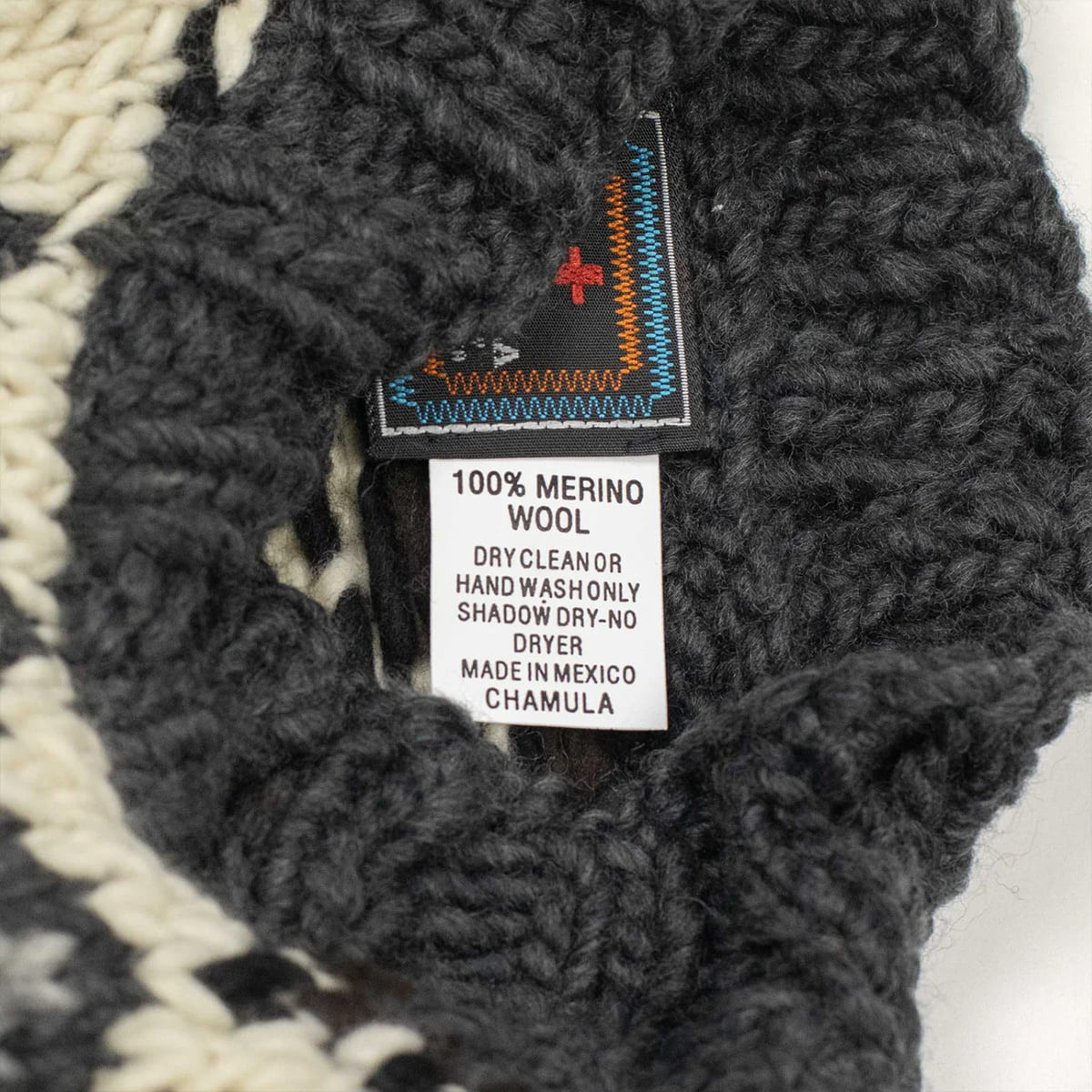 Pull en laine mérinos tricoté à la main - Gris - Caudie