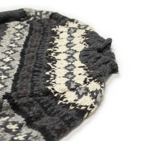 Pull en laine mérinos tricoté à la main - Gris - Caudie Pull en laine mérinos tricoté à la main - Gris - Caudie