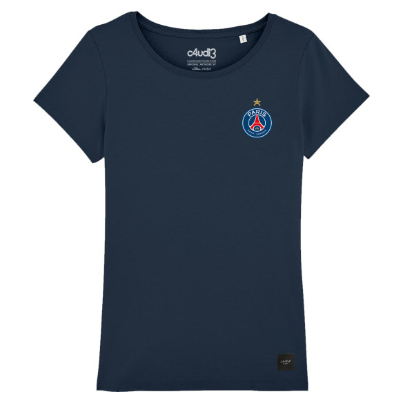 T-shirt femme PSG 2025 étoile ligue des champions - Caudie