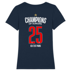 Women's t-shirt PSG 2025 Champions League star  - Caudie