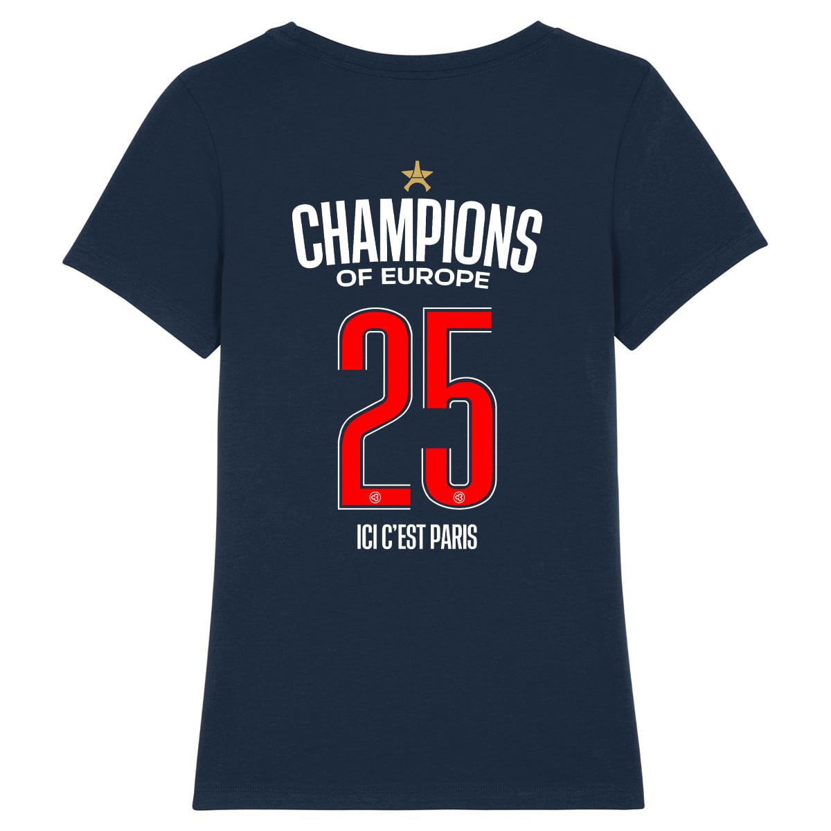 PSG 2025 étoile ligue des champions - T-shirt femme  - Caudie