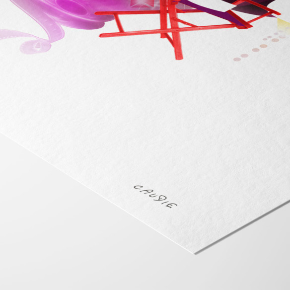 Movie Addict - Limited edition art print - Caudie