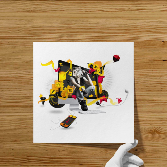 iTiger - Open edition art print - Caudie