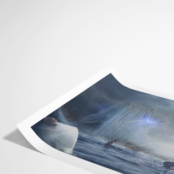 Surf Near The Wall - Limited edition art print - Caudie