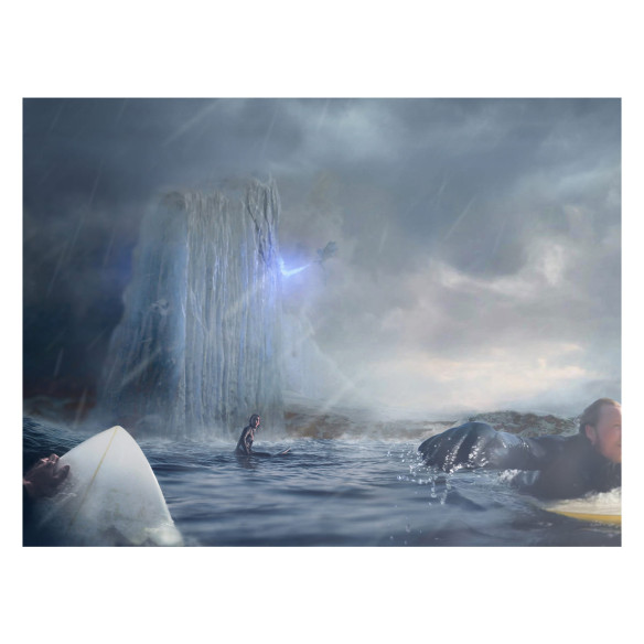 Surf Near The Wall - Limited edition art print - Caudie