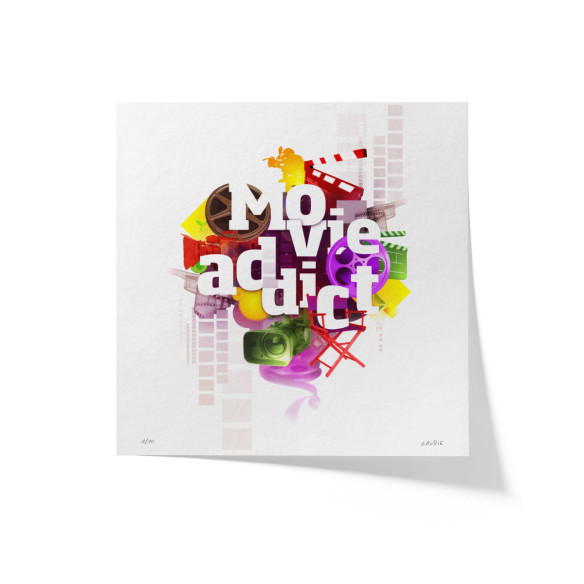 Movie Addict - Tirage d'art en édition limitée - Caudie
