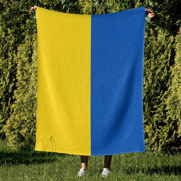 Drapeau Ukraine - Couverture - Caudie Drapeau Ukraine - Couverture - Caudie