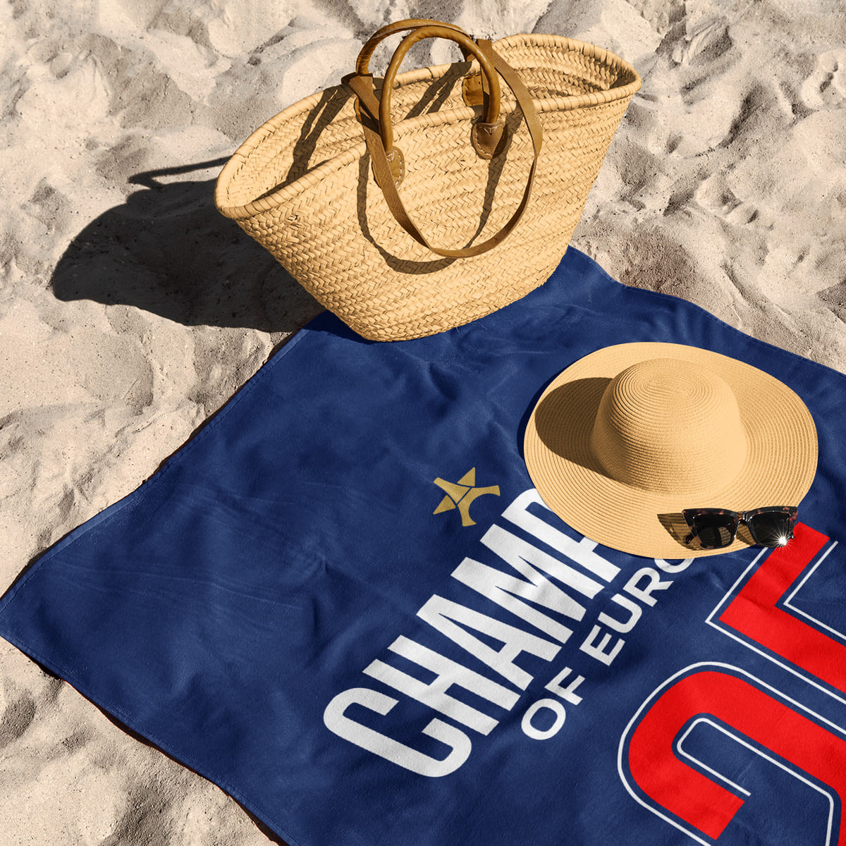 Serviette de plage PSG 2025 étoile ligue des champions  - Caudie